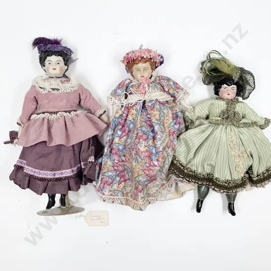 Three New Bisque Dolls