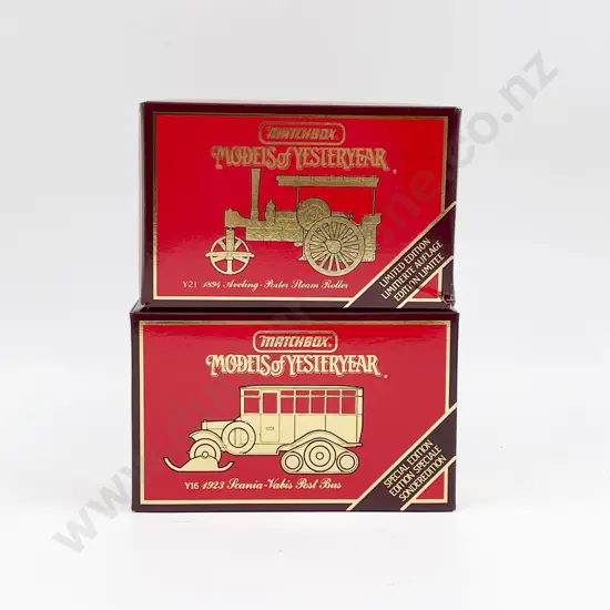 Matchbox Model of Yesteryear Ltd Ed 1923 Post Bus & 1894 Steam Roller
