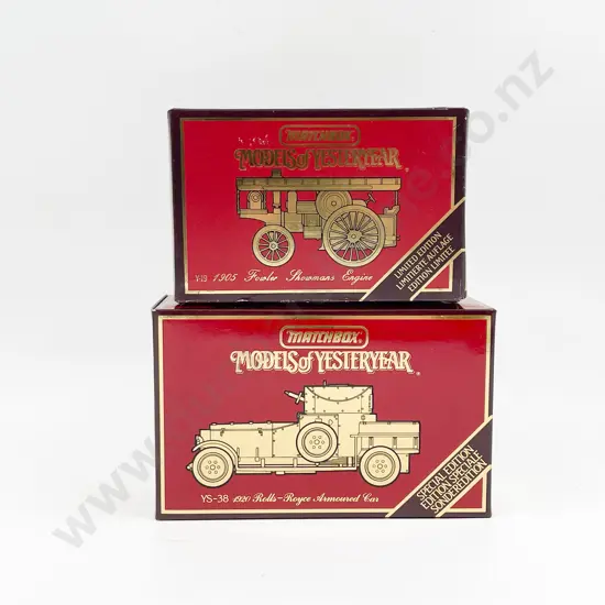 Matchbox Model of Yesteryear Ltd Ed YS38 RR Armoured Car & 1905 Fowler Engine