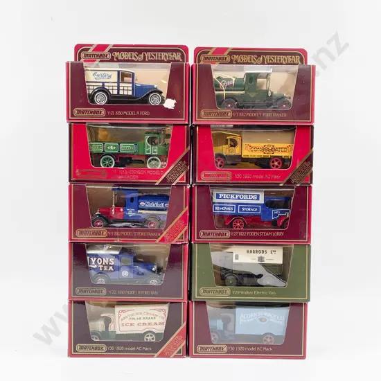 Ten Assorted Window Boxed Models of Yesteryear