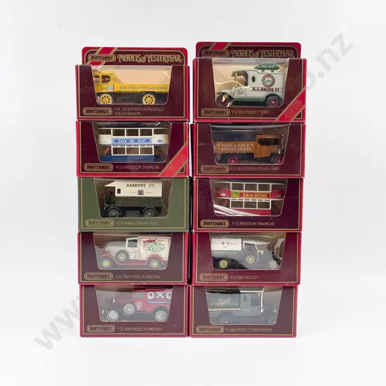 Ten Assorted Window Boxed Models of Yesteryear