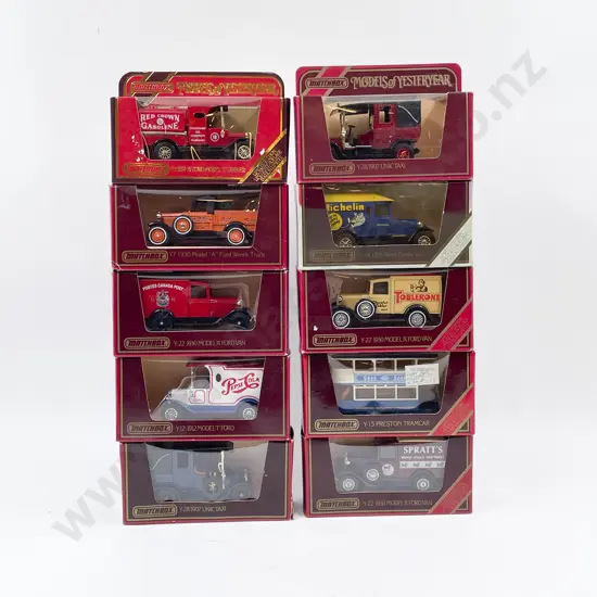 Ten Assorted Window Boxed Models of Yesteryear