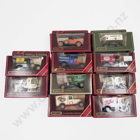 Ten Assorted Window Boxed Models of Yesteryear