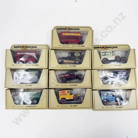 Ten Assorted Window Boxed Models of Yesteryear