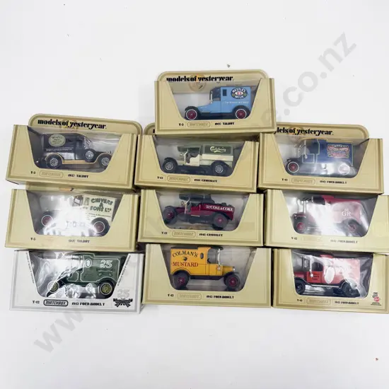 Ten Assorted Window Boxed Models of Yesteryear