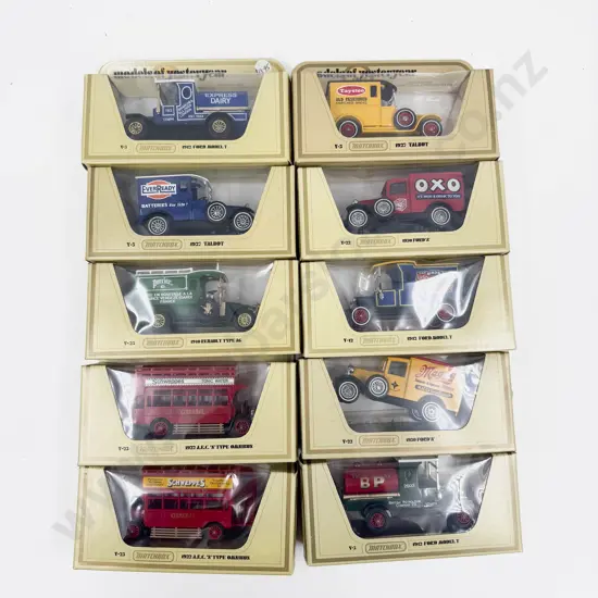 Ten Assorted Window Boxed Models of Yesteryear
