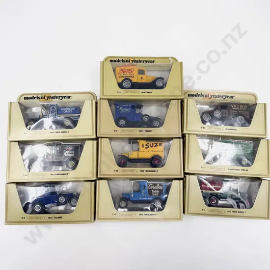 Ten Assorted Window Boxed Models of Yesteryear
