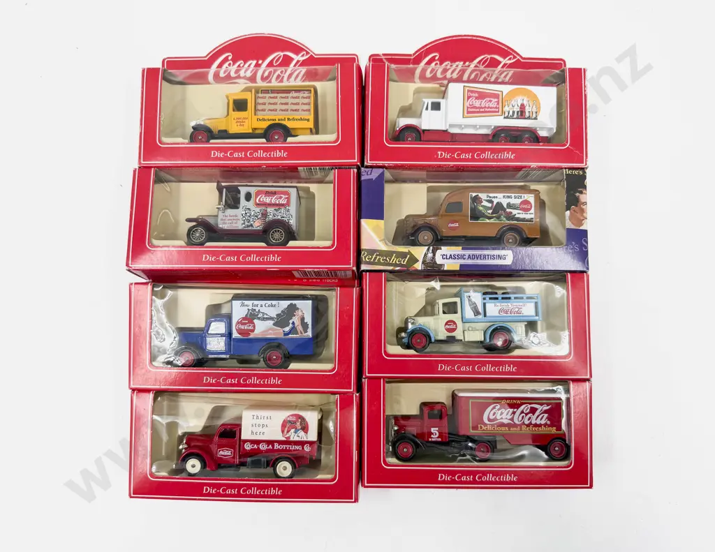 Eight Boxed Lledo Coco-Cola Advertising Models Image 1++