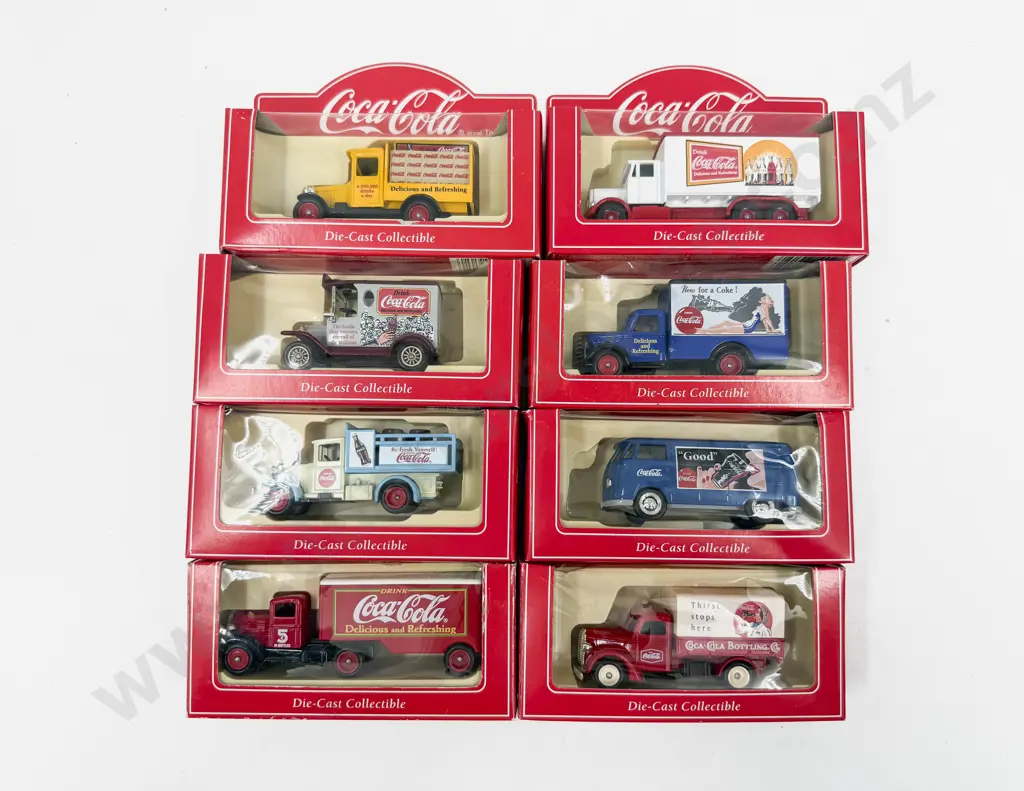 Eight Boxed Lledo Coco-Cola Advertising Models Image 1++