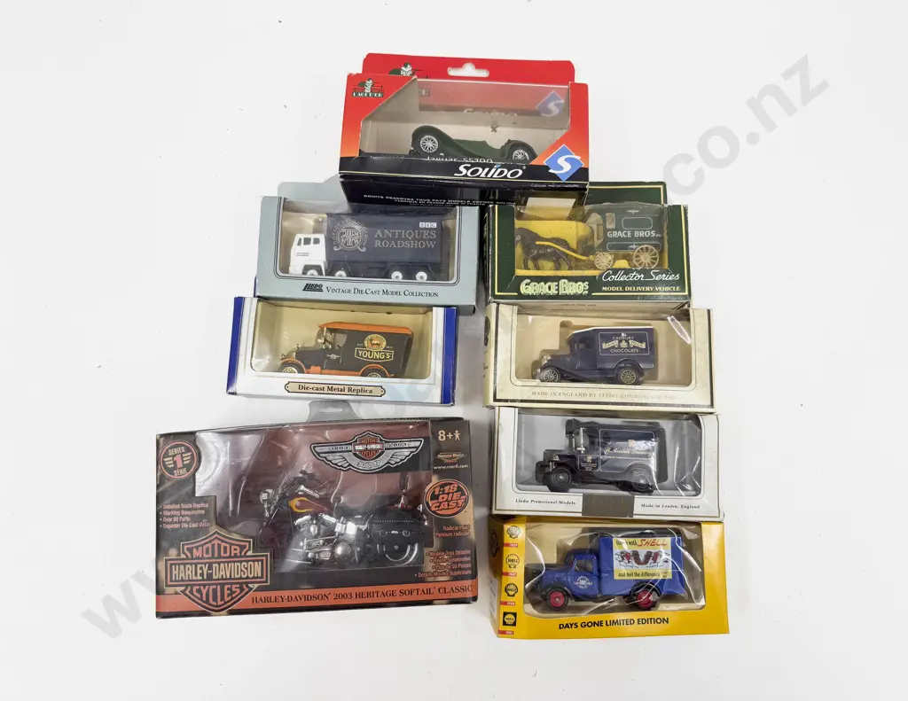 Six Lledo Assorted Models with Solido & Harley Davidson Model Image 1++
