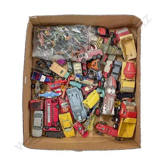 Qty Assorted Diecast Models with Soldiers (Play Worn)