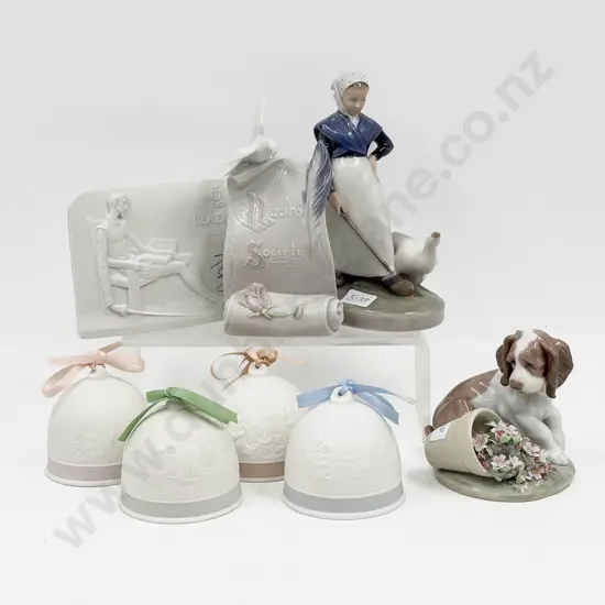 Two Lladro Figures together with Assorted Lladro Comm. China