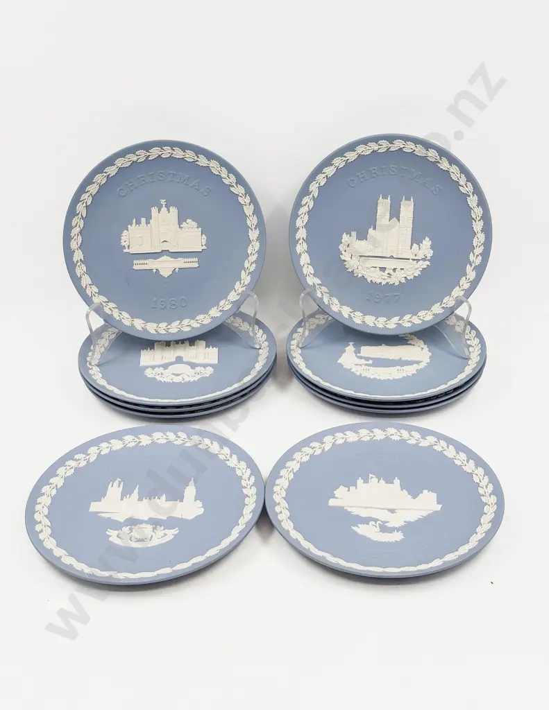 Ten Wedgwood Christmas Plates Image 1++