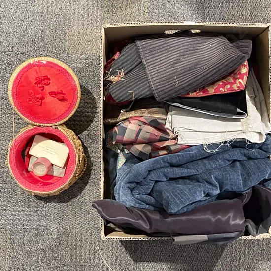 Box of Assorted Fabric