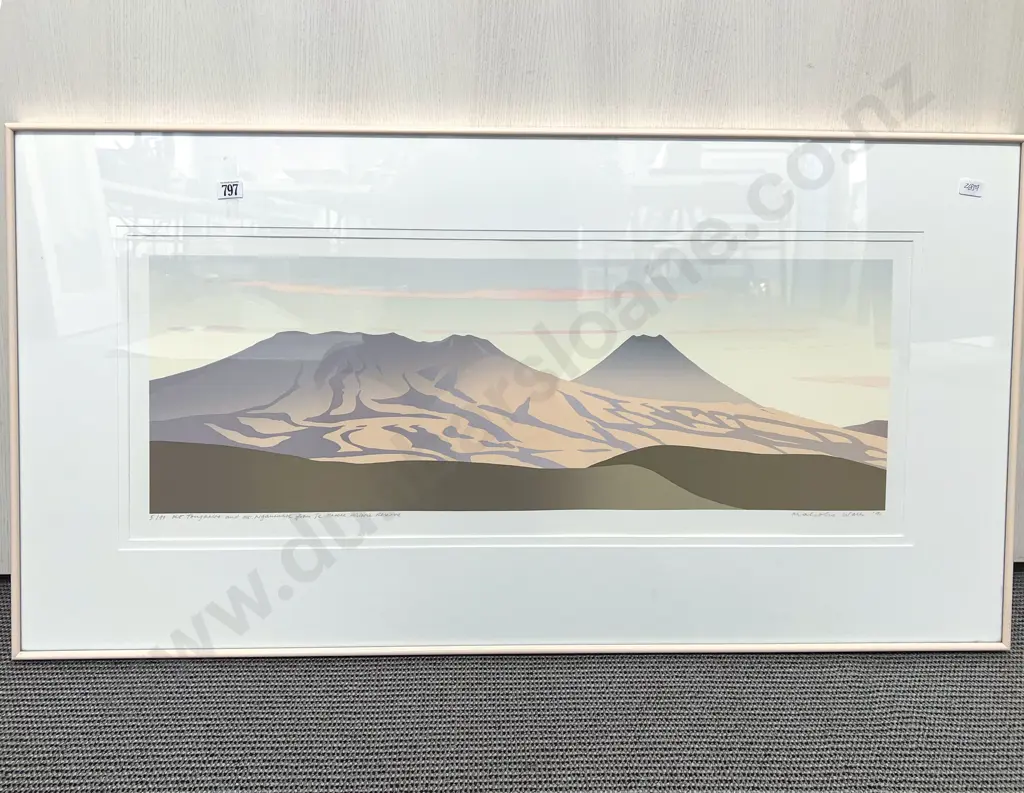Malcolm Warr - "Mt Tongariro & Mt Ngaurahoe" - Ltd Ed Print 5/99 Image 1++