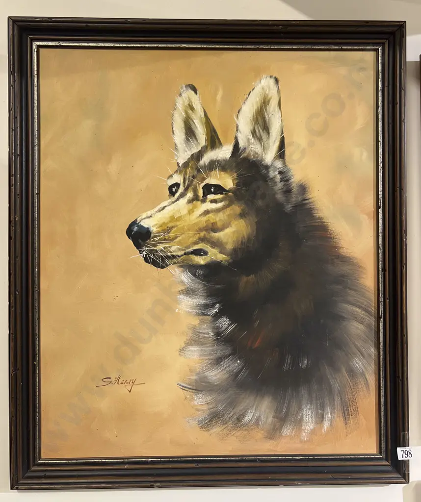 S. Henry - Dog Study - Oil on Board Image 1++