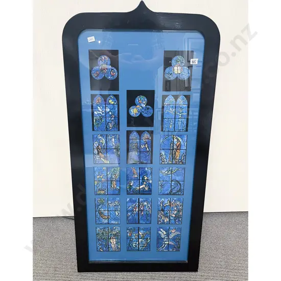 Large Decorative Framed Print together with Medieval Print on Board