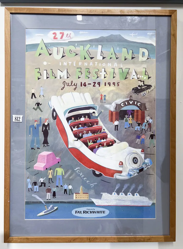 Framed Auckland International Film Festival 1995 Poster Image 1++