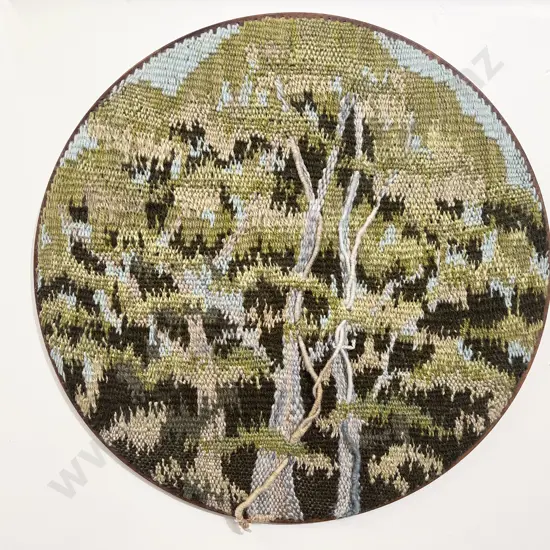 Vivienne Mountfort - "Forest Profile" - Handwoven Wall Hanging on Board