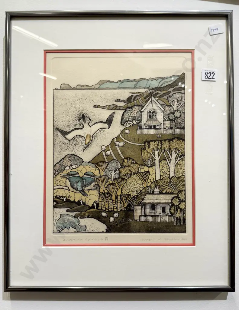 Russell M. Jackson - "Whangaruru Peninsula" - Ltd Ed Print 40/80 Image 1++