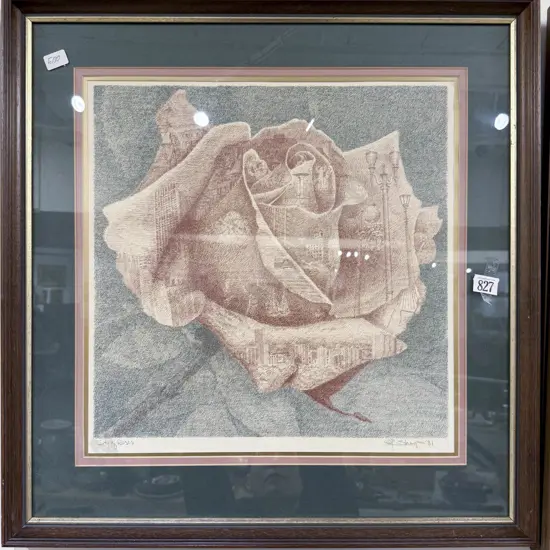 B. Sharp - "City of Roses" - Signed Print