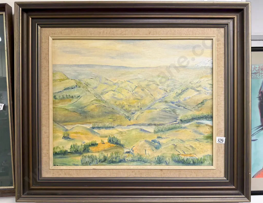 Mark Adams - "Beyond Waituna West" - Oil on Board Image 1++