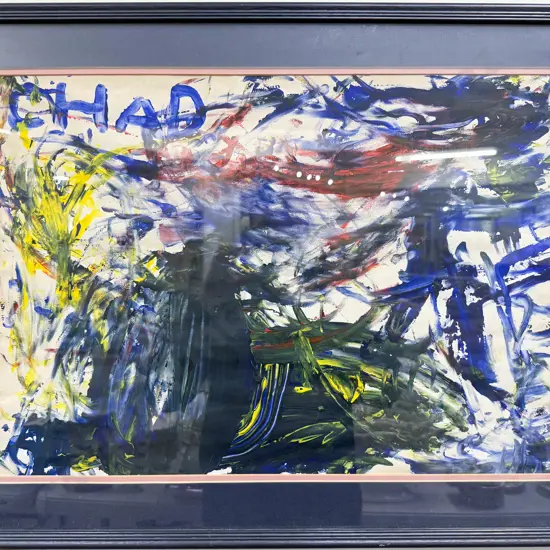 Signed Chad - Abstract - Oil Work on Paper