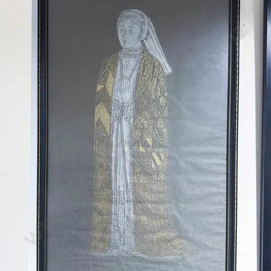 Two Medieval Style Brass Rubbings
