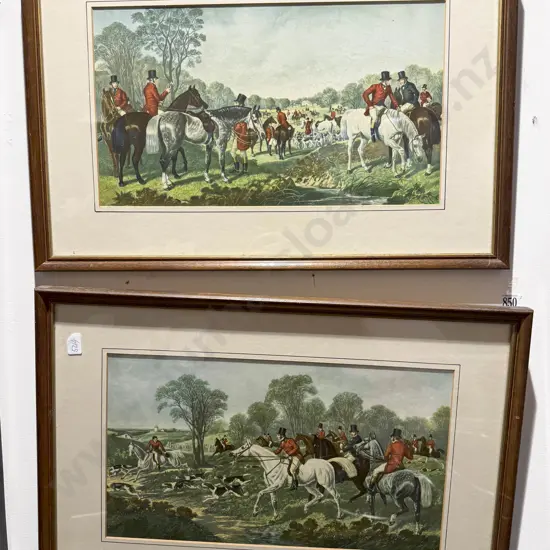 Pair of Framed Hunting Prints