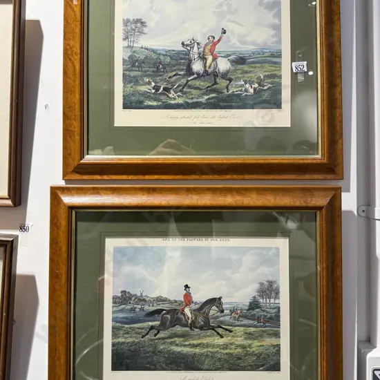 Two Framed Hunting Scene Prints