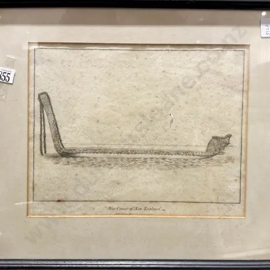 War Canoe of New Zealand - Vintage Print