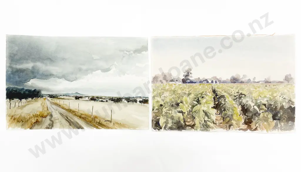 Les Finch (1940 - 2020) - Two Watercolours (Unframed) Image 1++
