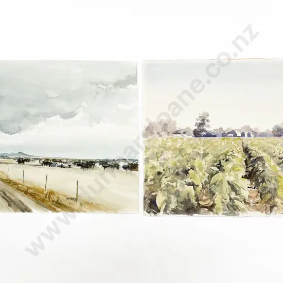Les Finch (1940 - 2020) - Two Watercolours (Unframed)