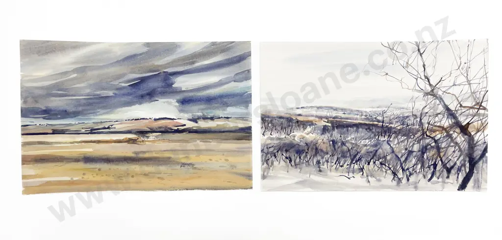 Les Finch (1940 - 2020) - Two Watercolours (Unframed) Image 1++