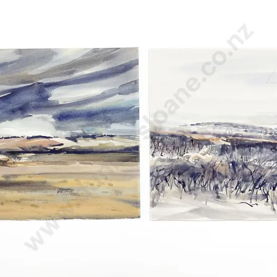 Les Finch (1940 - 2020) - Two Watercolours (Unframed)