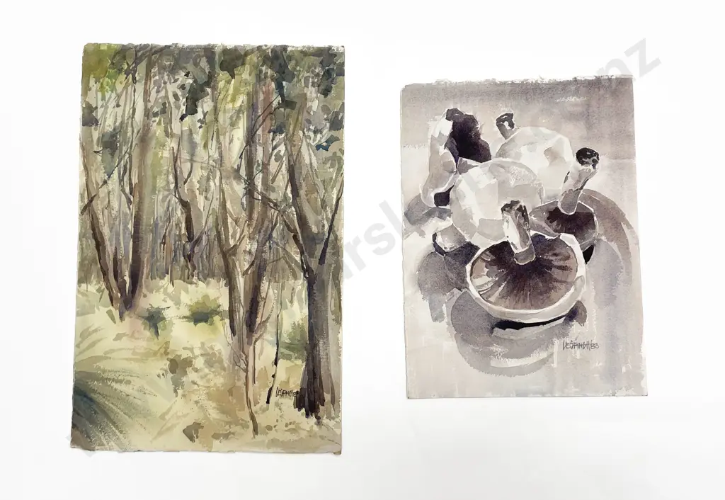 Les Finch (1940 - 2020) - Two Watercolours (Unframed) Image 1++