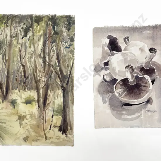 Les Finch (1940 - 2020) - Two Watercolours (Unframed)
