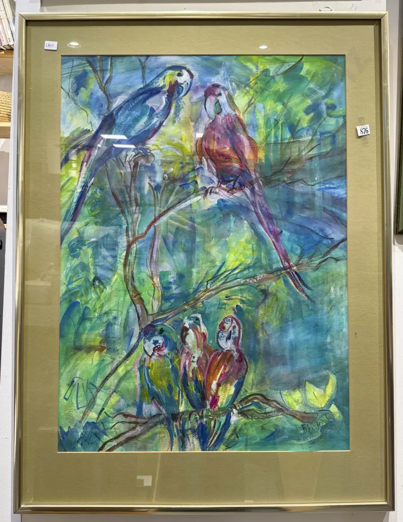 Betty Eaton - "Parrots" - Watercolour Image 1++