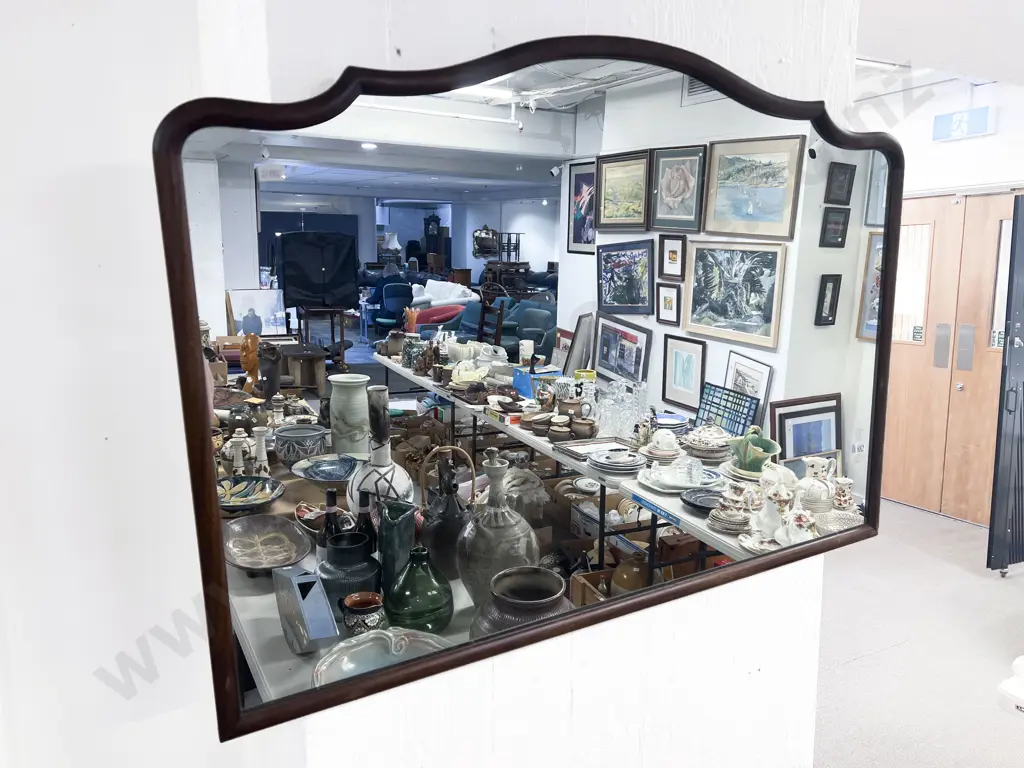 Mahogany Framed Wall Mirror Image 1++