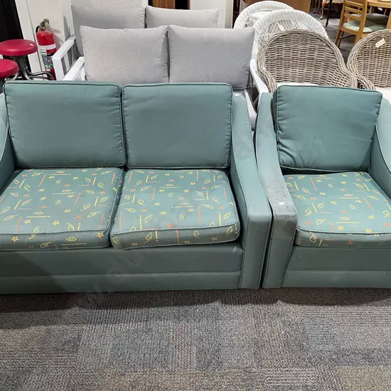 Three Pce Slope Arm Upholstered Lounge Suite