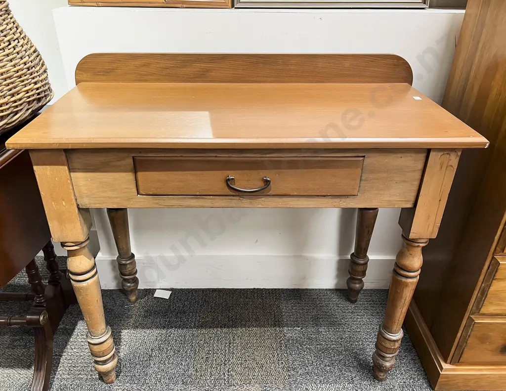NZ Kauri Single Drawer Hall Table Image 1++