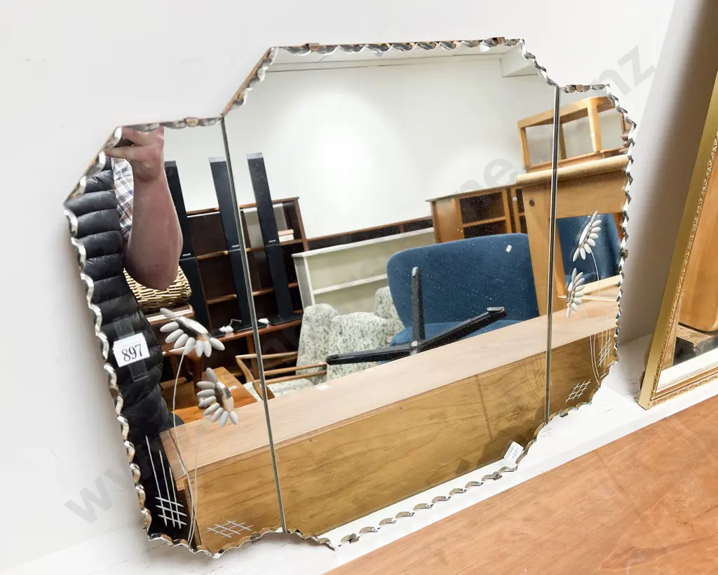 Sectional Bevell Edged Wall Mirror Image 1++