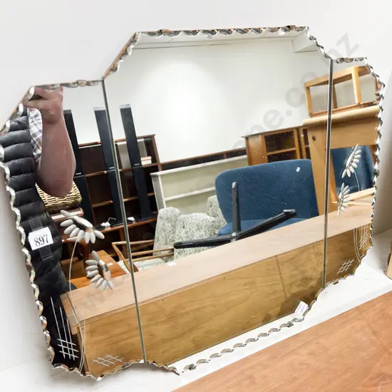 Sectional Bevell Edged Wall Mirror