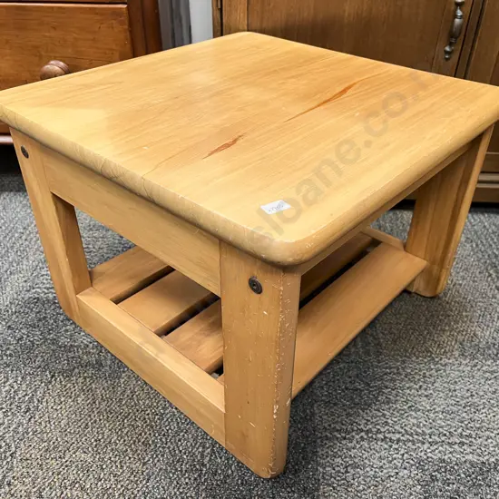 Modern Coffee Table with Slatted Under Tier