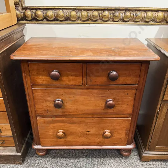 Late 19th Century NZ Colonial Four Drawer Chest of Drawers