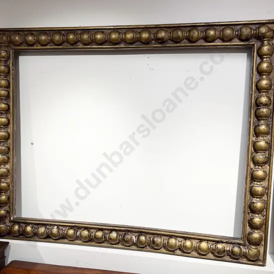 Large Antique Frame with All Over Bobbin Turned Decoration
