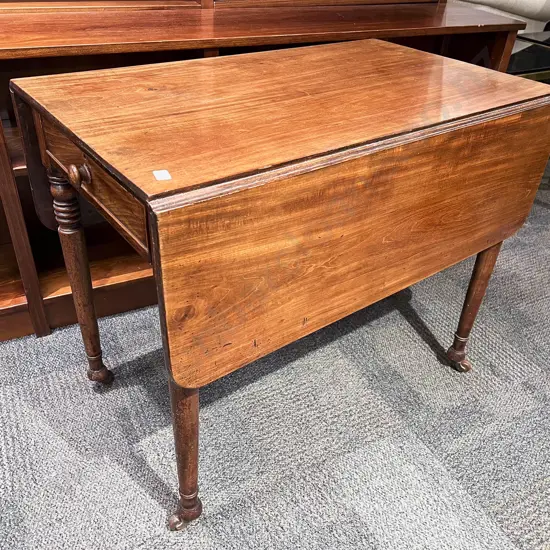 Victorian Mahogany Dropside Single Drawer Table