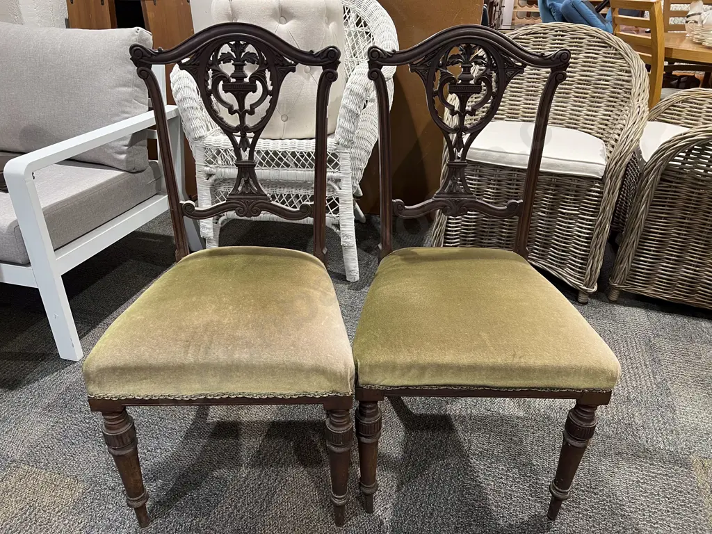 Pair of Edwardian Side Chairs Image 1++
