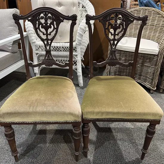 Pair of Edwardian Side Chairs
