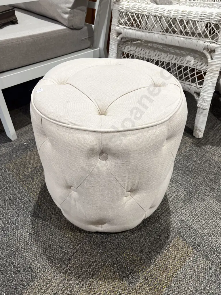 Buttoned Foot Stool Image 1++